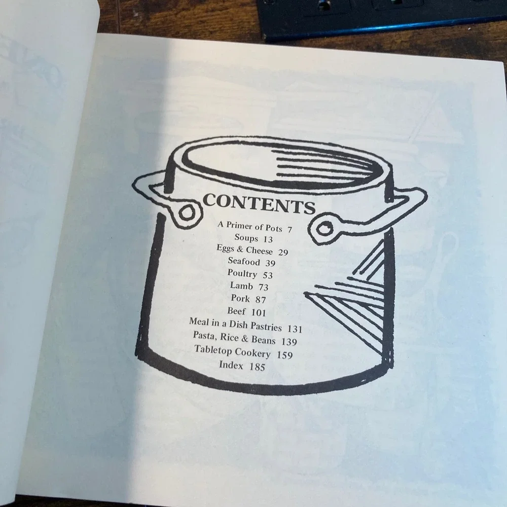 One Pot Meals Margaret Gin 1976 Vtg Cookbook Slow Cooker Wet Clay Dutch Oven Wok